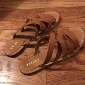 Strappy tan sandals
